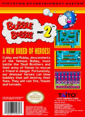 Bubble Bobble Part 2 (USA) box cover back